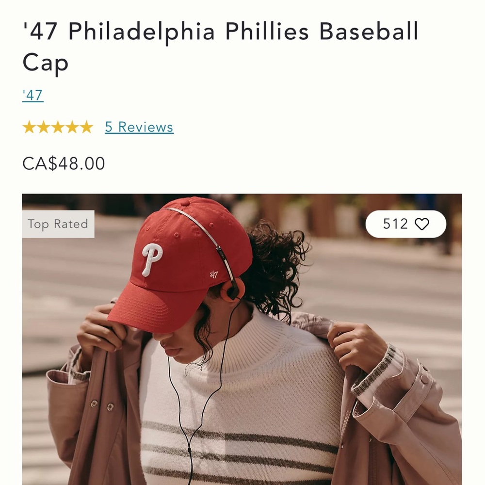 NWT '47 Philadelphia Phillies Baseball Cap